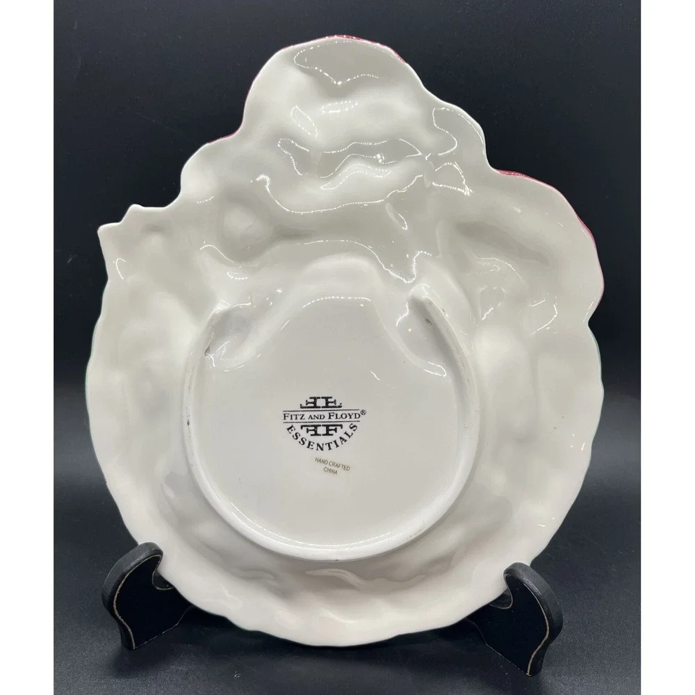 Vtg Fitz‎ and Floyd Santa Wreath Plate Wall Hanging Christmas Holiday Decor